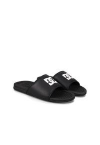 Klapki męskie DC Shoes Bolsa. Okazja: na plażę. Kolor: czarny. Materiał: syntetyk, materiał, tkanina. Styl: sportowy #1