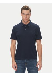 Calvin Klein Polo Supima LV04LB276G Granatowy Regular Fit. Typ kołnierza: polo. Kolor: niebieski. Materiał: bawełna
