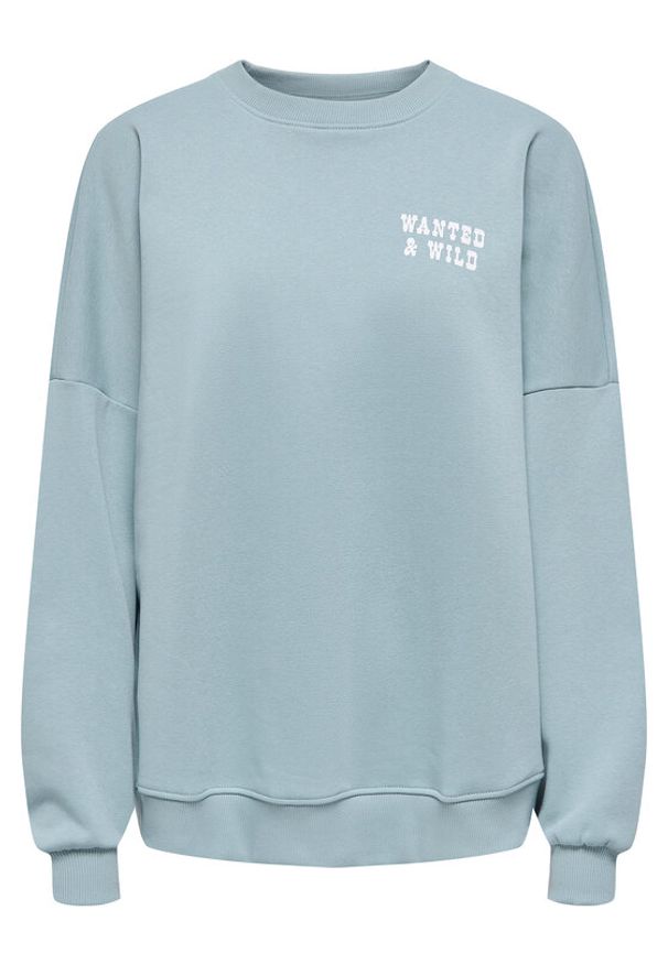 only - ONLY Bluza Stina 15357086 Błękitny Regular Fit. Kolor: niebieski. Materiał: syntetyk