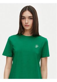TOMMY HILFIGER - Tommy Hilfiger T-Shirt Logo Embroidery WW0WW48699 Zielony Regular Fit. Kolor: zielony. Materiał: bawełna #2
