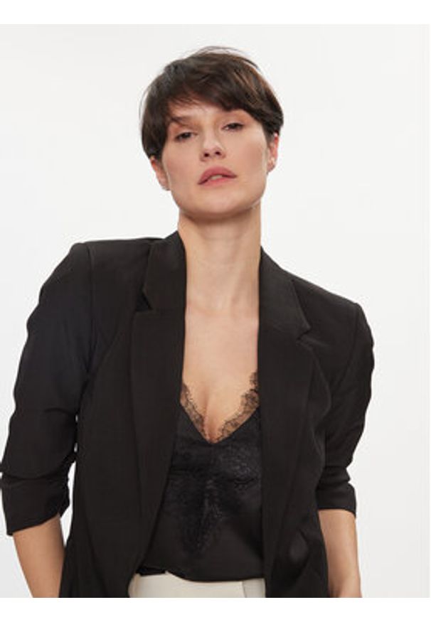 Vero Moda Marynarka Carla 10301555 Czarny Slim Fit. Kolor: czarny. Materiał: syntetyk
