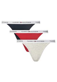 TOMMY HILFIGER - Tommy Hilfiger Komplet 3 par stringów UW0UW05757 Kolorowy. Materiał: bawełna. Wzór: kolorowy #7