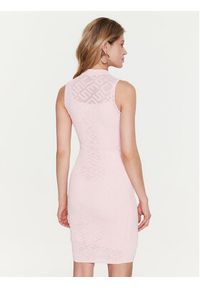 Guess Sukienka dzianinowa Paula W3GK62 Z36O0 Różowy Slim Fit. Kolor: różowy. Materiał: syntetyk, wiskoza