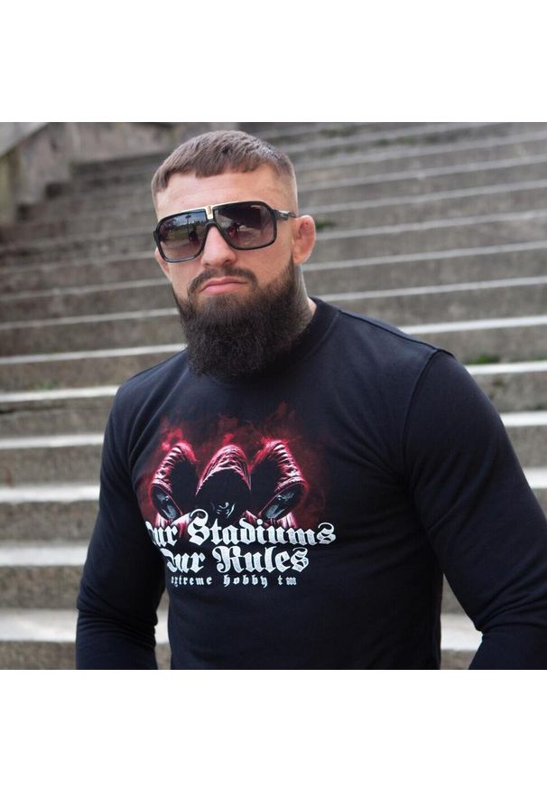 Bluza męska EXTREME HOBBY FANATICS. Kolor: czarny. Materiał: bawełna