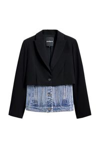 Desigual Marynarka 25SWEW28 Czarny Regular Fit. Kolor: czarny. Materiał: syntetyk, bawełna #3