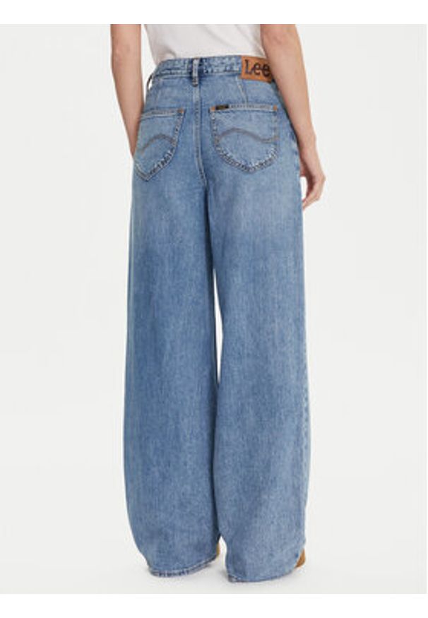 Lee Jeansy Stella 112346641 Niebieski Wide Leg. Kolor: niebieski