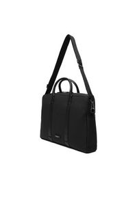 Calvin Klein Torba na laptopa Embossed Woven Commuter LV04D3207G Czarny. Kolor: czarny. Materiał: skóra #3