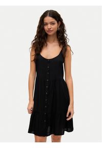 Vero Moda Sukienka letnia Bumpy 10325283 Czarny Loose Fit. Kolor: czarny. Materiał: wiskoza. Sezon: lato #1