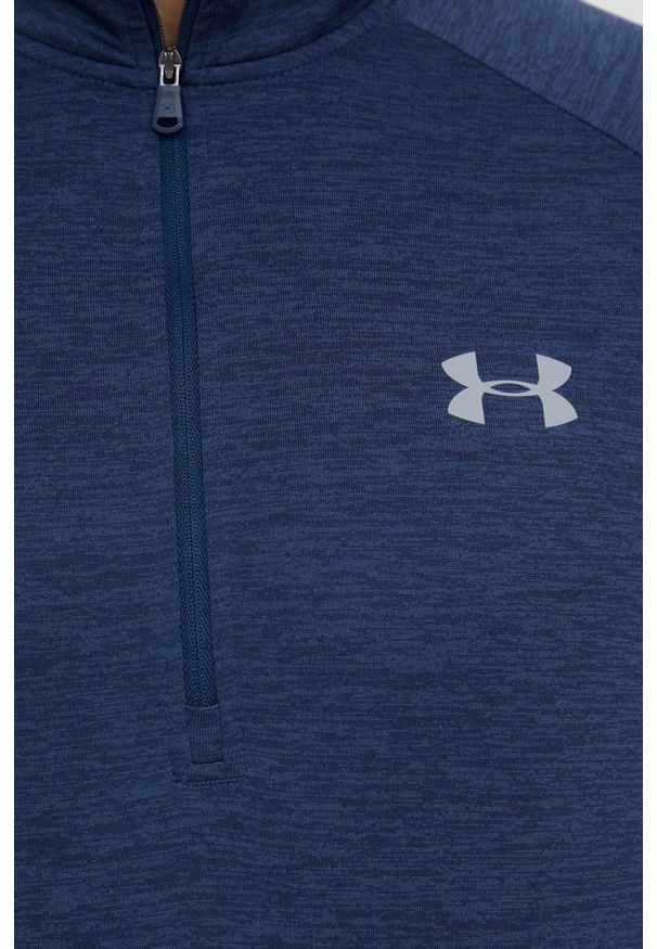 Under Armour bluza męska kolor granatowy melanżowa. Kolor: niebieski. Długość rękawa: raglanowy rękaw. Długość: krótkie. Wzór: melanż