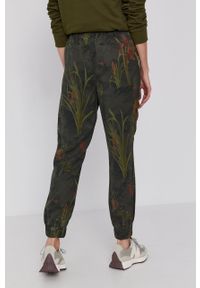 Desigual Spodnie damskie kolor zielony joggery medium waist. Kolor: zielony. Materiał: tkanina, materiał, włókno #4