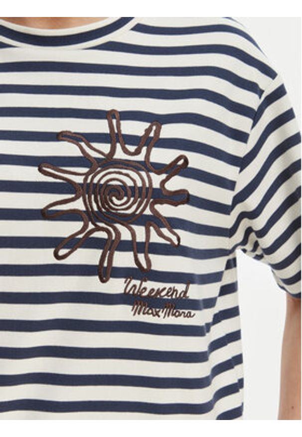 Weekend Max Mara T-Shirt Sabato 2615941112 Granatowy Regular Fit. Kolor: niebieski. Materiał: bawełna