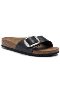 Birkenstock Klapki Madrid Big Buckle 1015315 Czarny. Kolor: czarny. Materiał: skóra