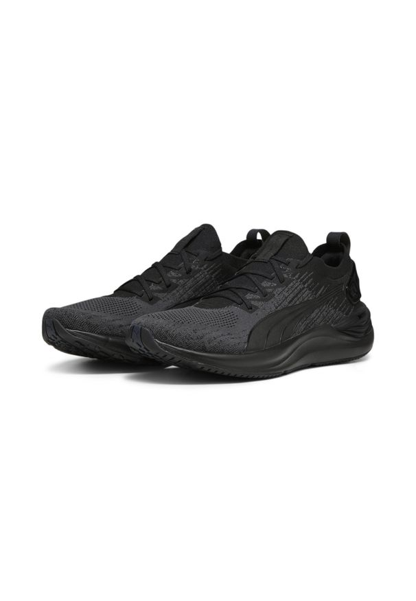 Buty Puma Electrify Nitro 3 Knit, Mężczyźni. Kolor: wielokolorowy, szary, czarny. Materiał: materiał