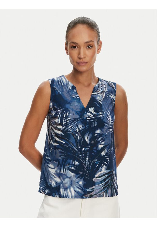 Tatuum Bluzka Lea T2509.056 Granatowy Regular Fit. Kolor: niebieski. Materiał: wiskoza