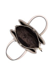 Wittchen - Torebka kuferek skórzana z monogramem i ozdobnymi chwostami beżowa. Kolor: beżowy. Materiał: skórzane. Styl: elegancki. Rodzaj torebki: na ramię #5