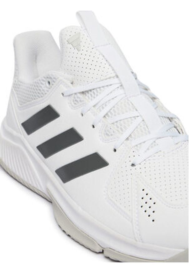 Adidas - adidas Buty halowe Court Flight KJ3682 Biały. Kolor: biały. Materiał: skóra