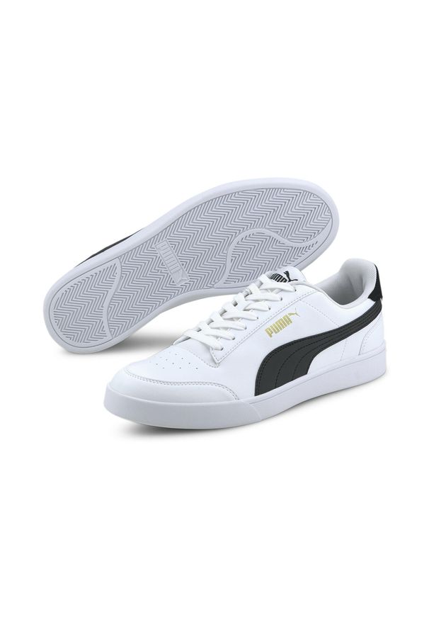 Buty Sportowe Męskie Puma Shuffle. Zapięcie: sznurówki. Kolor: żółty, wielokolorowy, czarny, biały. Materiał: materiał, syntetyk. Szerokość cholewki: normalna. Sport: turystyka piesza