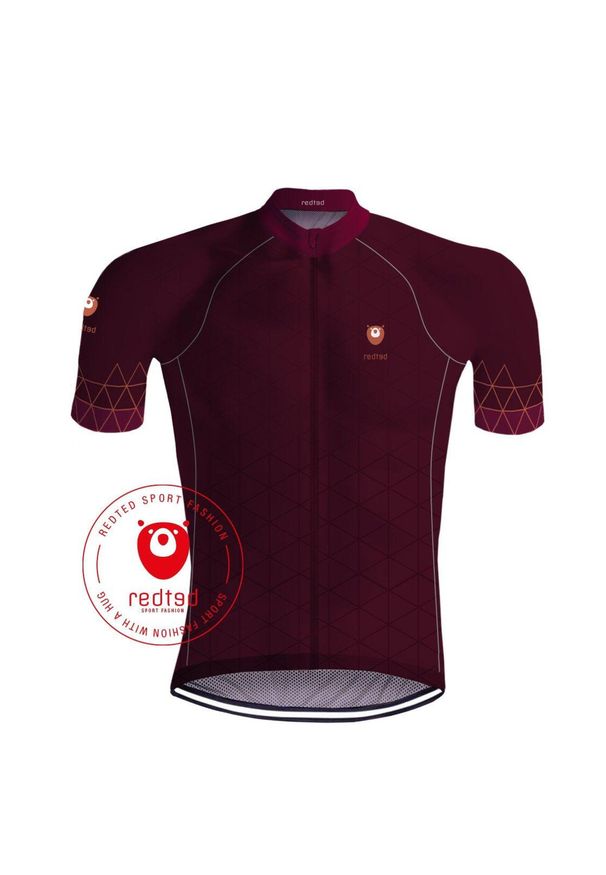 Camisola de ciclismo VIKING Bordô vermelho - REDTED. Kolor: wielokolorowy. Materiał: poliester