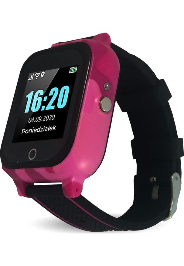 CALMEAN - Smartwatch Calmean Care Czarno-różowy. Rodzaj zegarka: smartwatch. Kolor: różowy, wielokolorowy, czarny