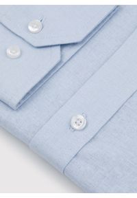 Pako Lorente - PAKO LORENTE – Błękitna koszula z lnu i bawełny. Kolor: czarny, niebieski, biały. Materiał: bawełna, len. Długość rękawa: długi rękaw. Długość: długie. Sezon: wiosna, lato #2
