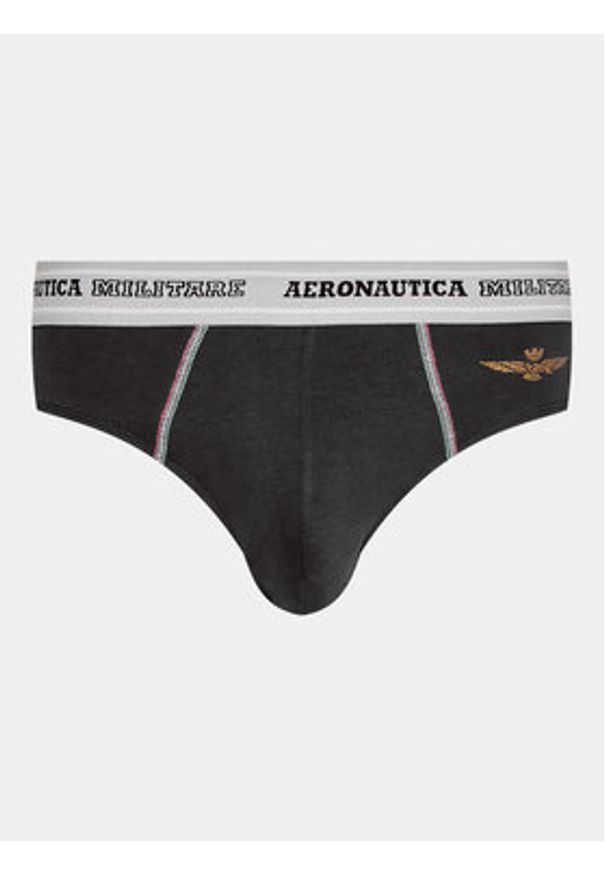Aeronautica Militare Komplet 2 par slipów AM1USL002 Czarny. Kolor: czarny. Materiał: bawełna