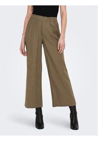 only - ONLY Spodnie materiałowe Tokyo 15259590 Brązowy Straight Fit. Kolor: brązowy. Materiał: len #1