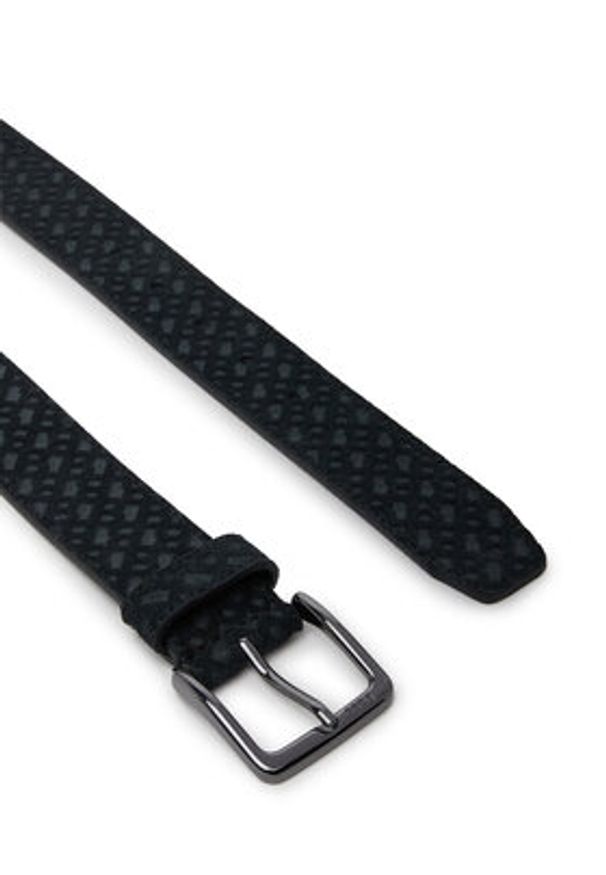 BOSS Pasek Męski 50542202 Czarny. Kolor: czarny. Materiał: skóra