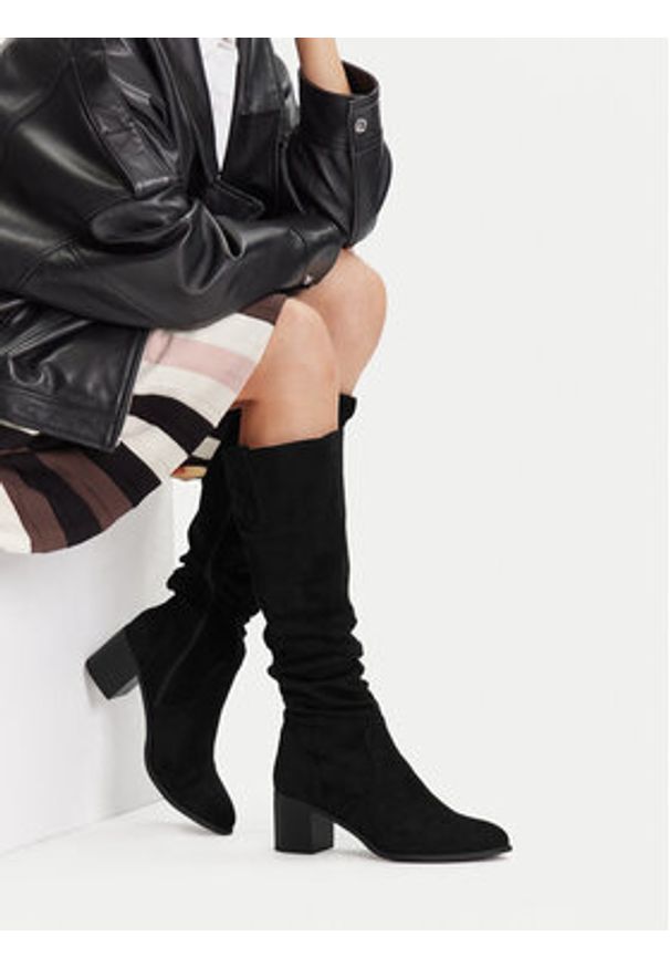 Jenny - JENNY Kozaki CEO-WS14438-02 Czarny. Kolor: czarny. Materiał: materiał