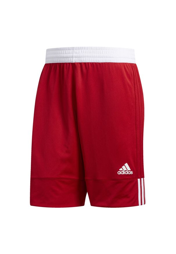 Adidas - Krótkie spodenki adidas 3G Speed Reversible. Kolor: czerwony, biały, wielokolorowy. Materiał: poliester. Długość: krótkie. Sport: koszykówka