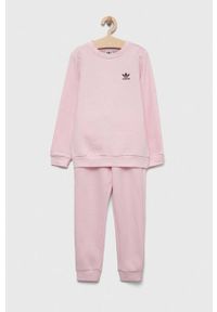 adidas Originals dres dziecięcy kolor różowy. Kolor: różowy. Materiał: dresówka #2