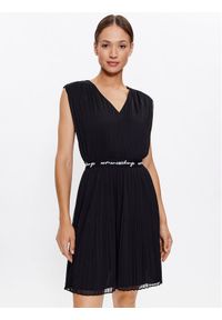 Armani Exchange Sukienka codzienna 6RYA09 YN3PZ 1200 Czarny Regular Fit. Okazja: na co dzień. Kolor: czarny. Materiał: syntetyk. Typ sukienki: proste. Styl: casual #1