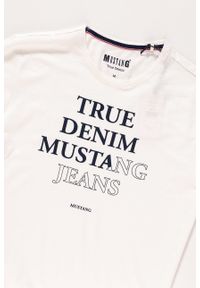 Mustang - MUSTANG T SHIRT Printed Tee CLOUD DANCER 1007075 2020. Wzór: nadruk #5