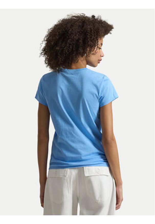 Polo Ralph Lauren T-Shirt 211B14605005 Błękitny Classic Fit. Typ kołnierza: polo. Kolor: niebieski. Materiał: bawełna