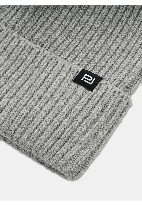 Pako Lorente - PAKO LORENTE – Szara bawełniana czapka męska. Kolor: szary. Materiał: bawełna. Sezon: zima