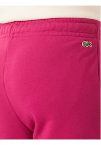 Lacoste Spodnie dresowe XF5268 Różowy ciemny Regular Fit. Kolor: różowy. Materiał: bawełna #3