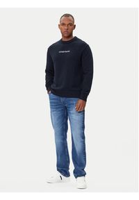 Guess Jeans Sweter M4BR31 Z3HM1 Granatowy Regular Fit. Kolor: niebieski. Materiał: bawełna