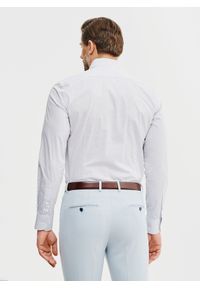 Pako Lorente - PAKO LORENTE – Biała koszula męska w wiatraczki. Kolor: biały. Materiał: elastan, bawełna. Długość rękawa: długi rękaw. Długość: długie. Sezon: wiosna, lato #10