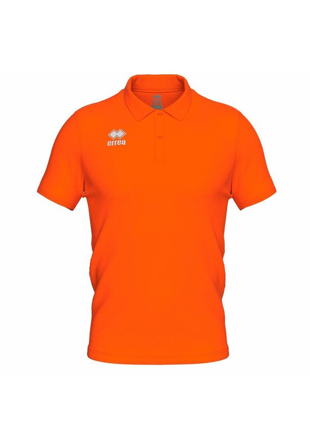 ERREA - Koszulka polo dla dzieci Errea Evo. Typ kołnierza: polo. Kolor: pomarańczowy. Materiał: bawełna. Styl: wakacyjny, sportowy