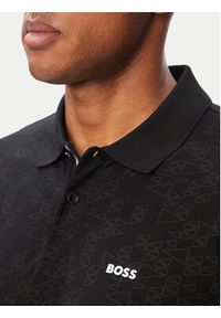 BOSS Polo Swing 50564801 Czarny Regular Fit. Typ kołnierza: polo. Kolor: czarny. Materiał: bawełna #3