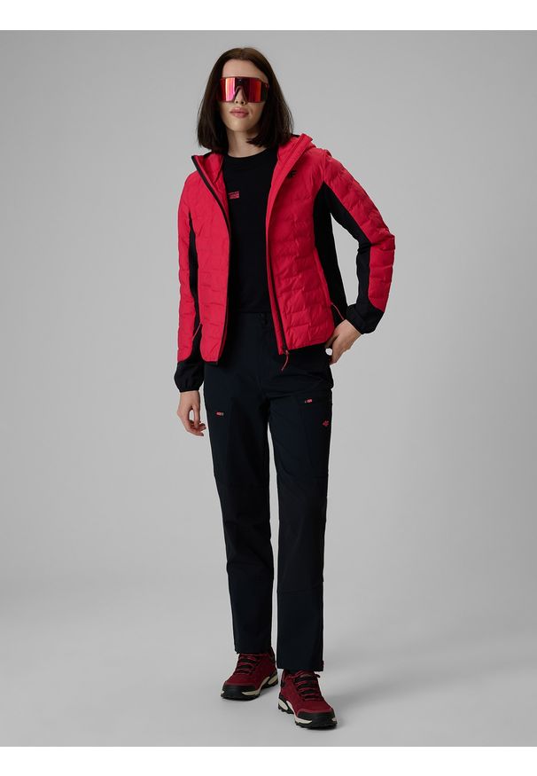 4f - 4F Spodnie trekkingowe szybkoschnące damskie - czarne M. Kolor: czarny. Materiał: materiał, włókno, tkanina. Sezon: lato. Sport: turystyka piesza