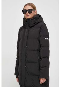 Superdry kurtka damska kolor czarny zimowa. Kolor: czarny. Materiał: materiał, włókno. Sezon: zima #6