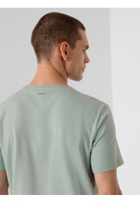 outhorn - T-shirt z nadrukiem męski. Materiał: materiał, bawełna. Wzór: nadruk. Styl: sportowy