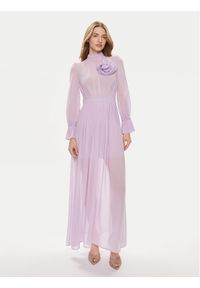 Kontatto Sukienka wieczorowa B447F Fioletowy Regular Fit. Kolor: fioletowy. Materiał: syntetyk. Styl: wizytowy