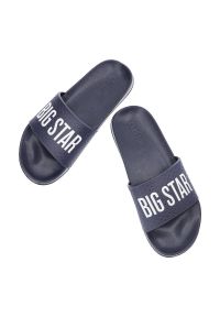 Big-Star - Granatowe Klapki Big Star Męskie Buty Na Lato. Kolor: niebieski. Sezon: lato #4