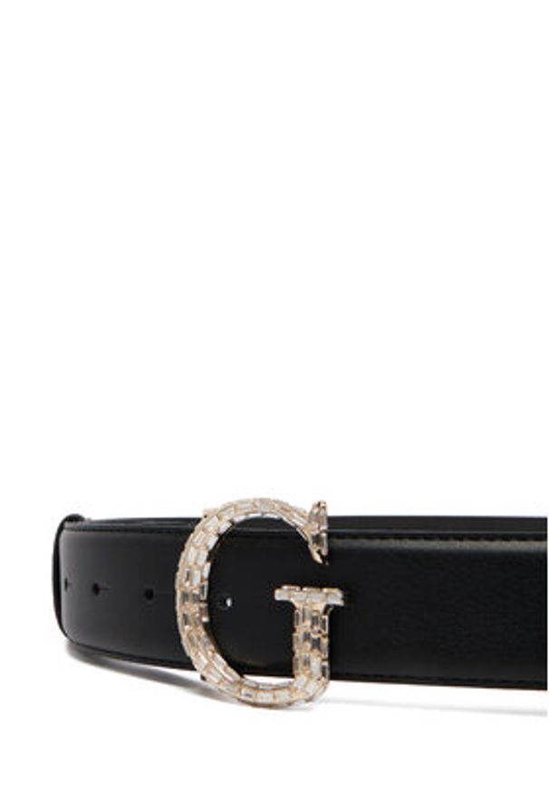 Guess Pasek BW9367 P6335 Czarny. Kolor: czarny. Materiał: skóra