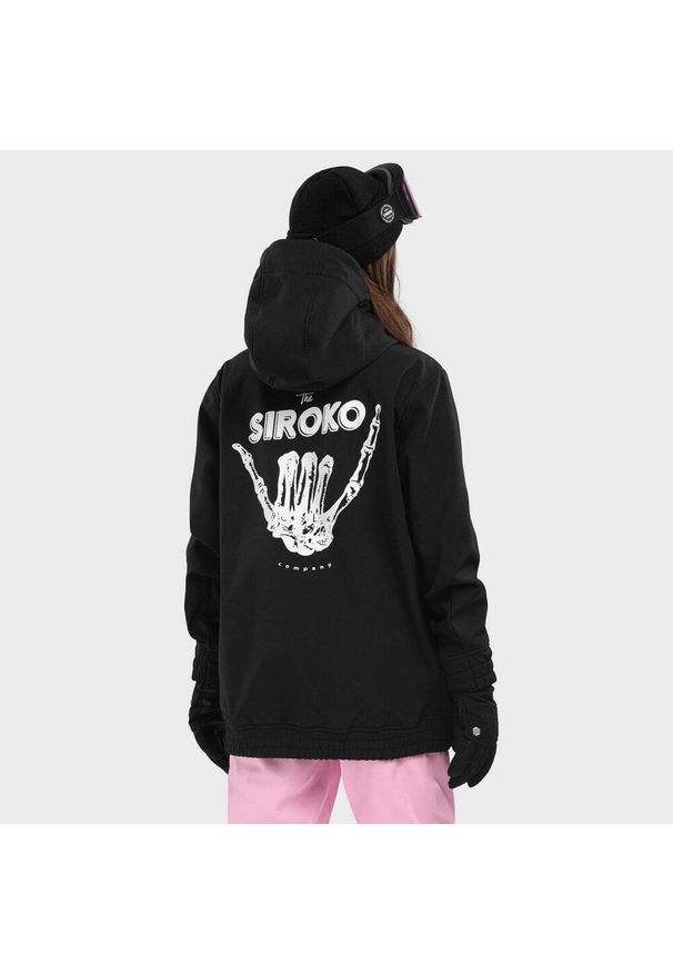 SIROKO - Kurtka narciarsko-snowboardowa damska W3-W North Ice. Kolor: czarny. Materiał: materiał, softshell. Sezon: zima. Sport: snowboard, narciarstwo