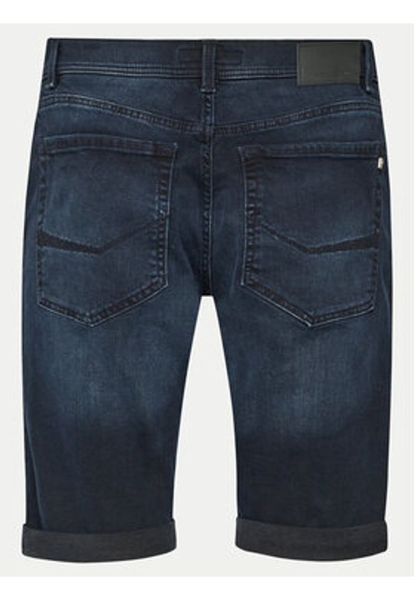 Pierre Cardin Szorty jeansowe 34520/000/8140 Granatowy Modern Fit. Kolor: niebieski. Materiał: bawełna