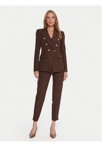Maryley Spodnie materiałowe 25IB52Z/M17/43CO Brązowy Regular Fit. Kolor: brązowy. Materiał: syntetyk #5