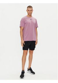 Adidas - adidas T-Shirt Mélange IJ8959 Fioletowy Regular Fit. Kolor: fioletowy. Materiał: syntetyk