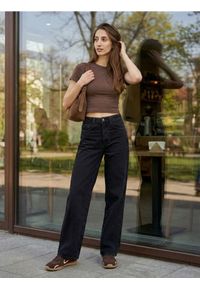 Sinsay - Bawełniana koszulka - brązowy. Kolor: brązowy. Materiał: bawełna #1